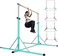 Vista 7 de Gymnastics Bar, 5'10” Base length 45" to 71" Adjustable Horizontal Bar for Serious Training, 500 LBS Capacity, Professional Home Gym Equipment with
