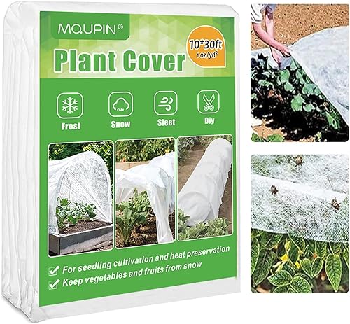 MQUPIN Cubiertas para plantas, protección contra congelación, cubiertas flotantes de jardín para camas elevadas, verduras, insectos, heladas de