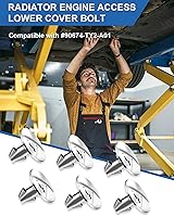 Vista 6 de Tornillos de pasador de cubierta inferior del motor, clips de pasador de cubierta de acceso de radiador premium, clip de sujeción de tornillo