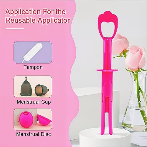 Miniatura 3 de FAYLINNKUP 1 juego de copa menstrual y aplicador, copa menstrual reutilizable más suave, se inserta y se quita como un tampón, hecho fácil, todas
