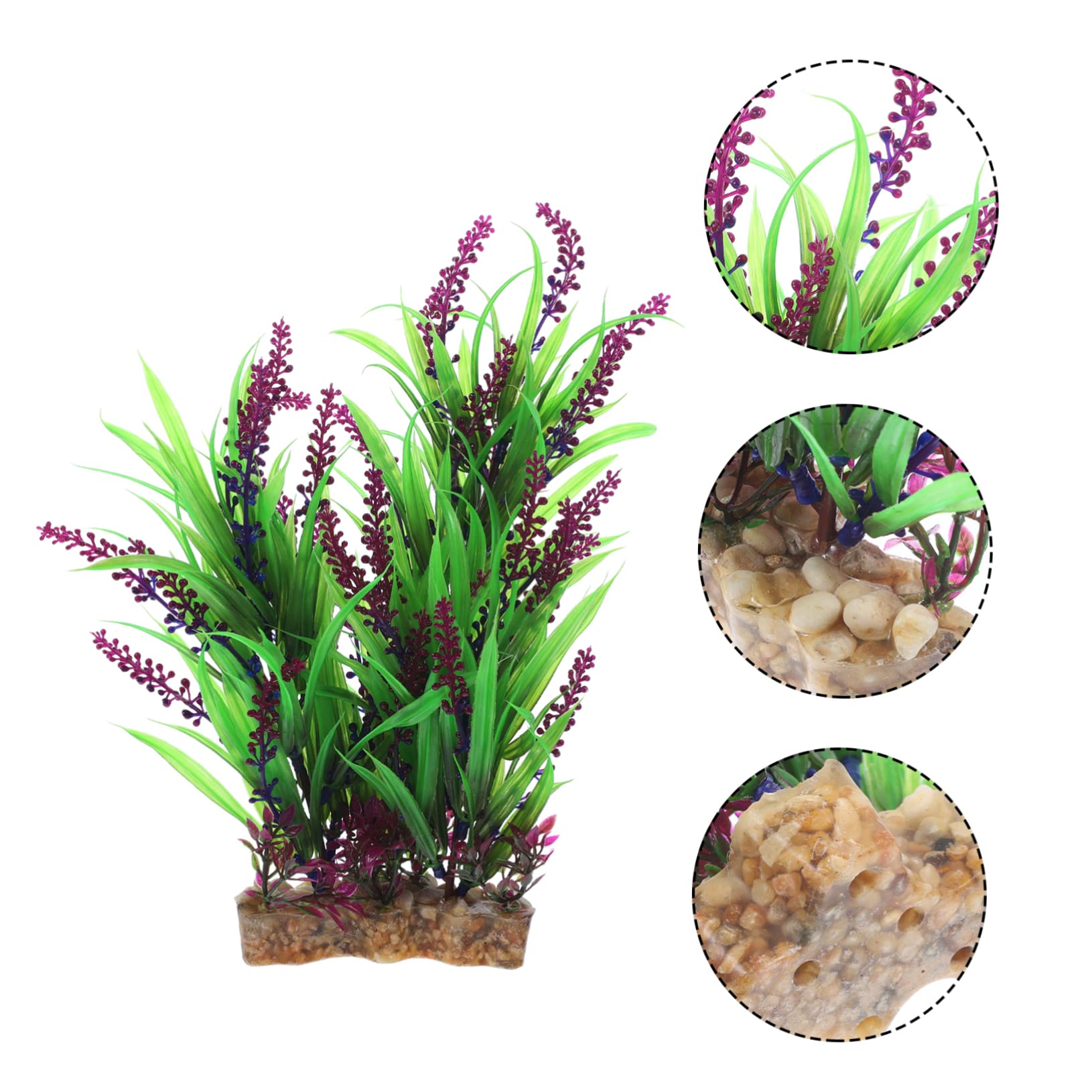 Sosoport 3St künstliche Wasserpflanzen aquariumpflanzen Set Aquarium Zubehör Aquarium Dekoration Schläuche Kunstpflanze Blase Globen Künstliche Aquarienpflanze Wassergras für Aquarien Harz