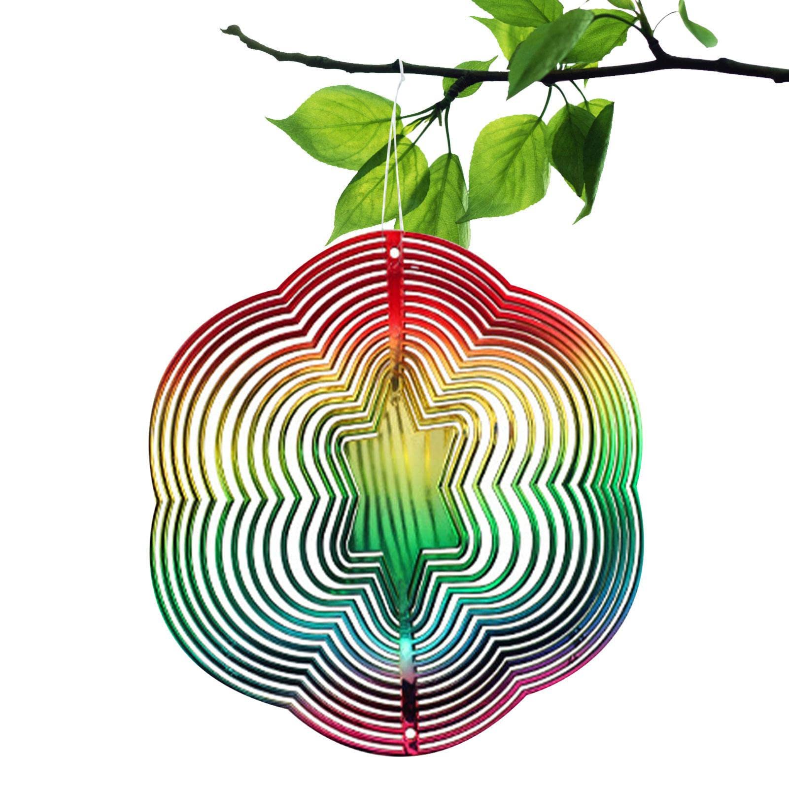 Outdoor Wind Spinner | Wind Spinners | Hexagon Bird Repelling Wind Spinner,Reflective Wind Spinners Sun Catchers for Indoor Outdoor Garden Decoration Crafts, Hanging Art Ornaments