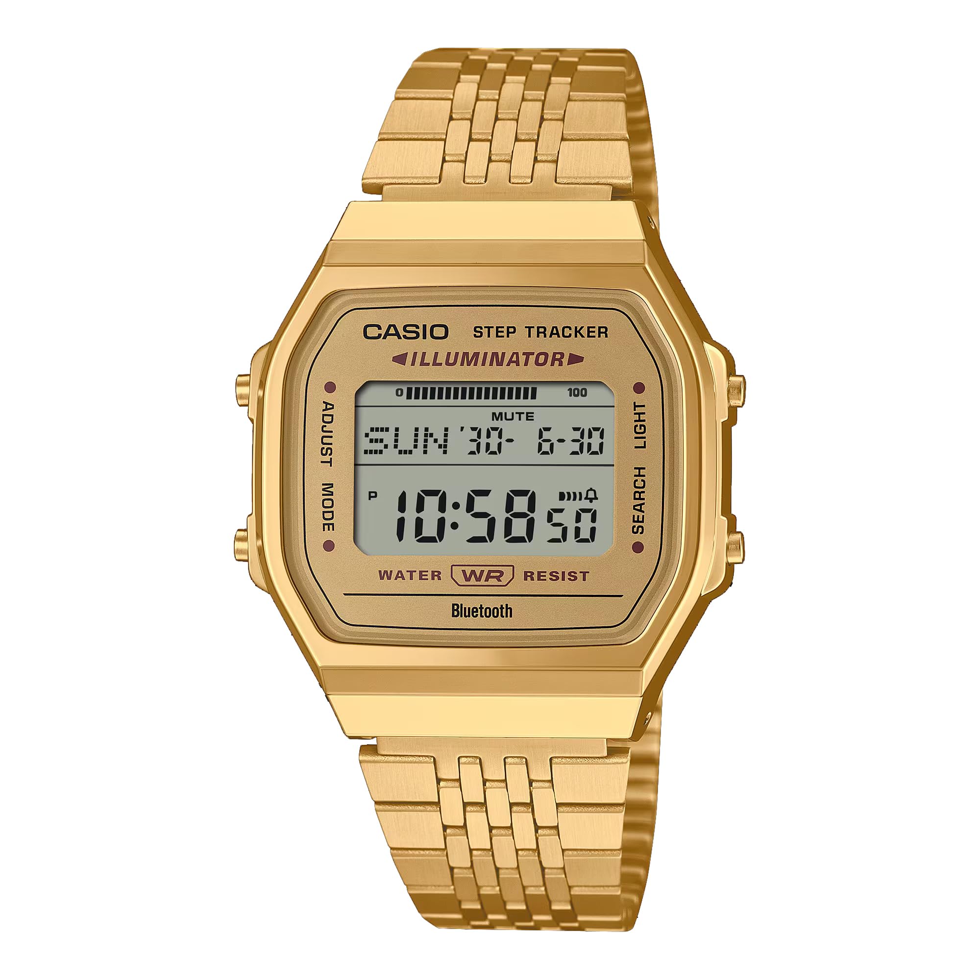 Casio Vintage Metal Watch ABL100WE Gold, front view