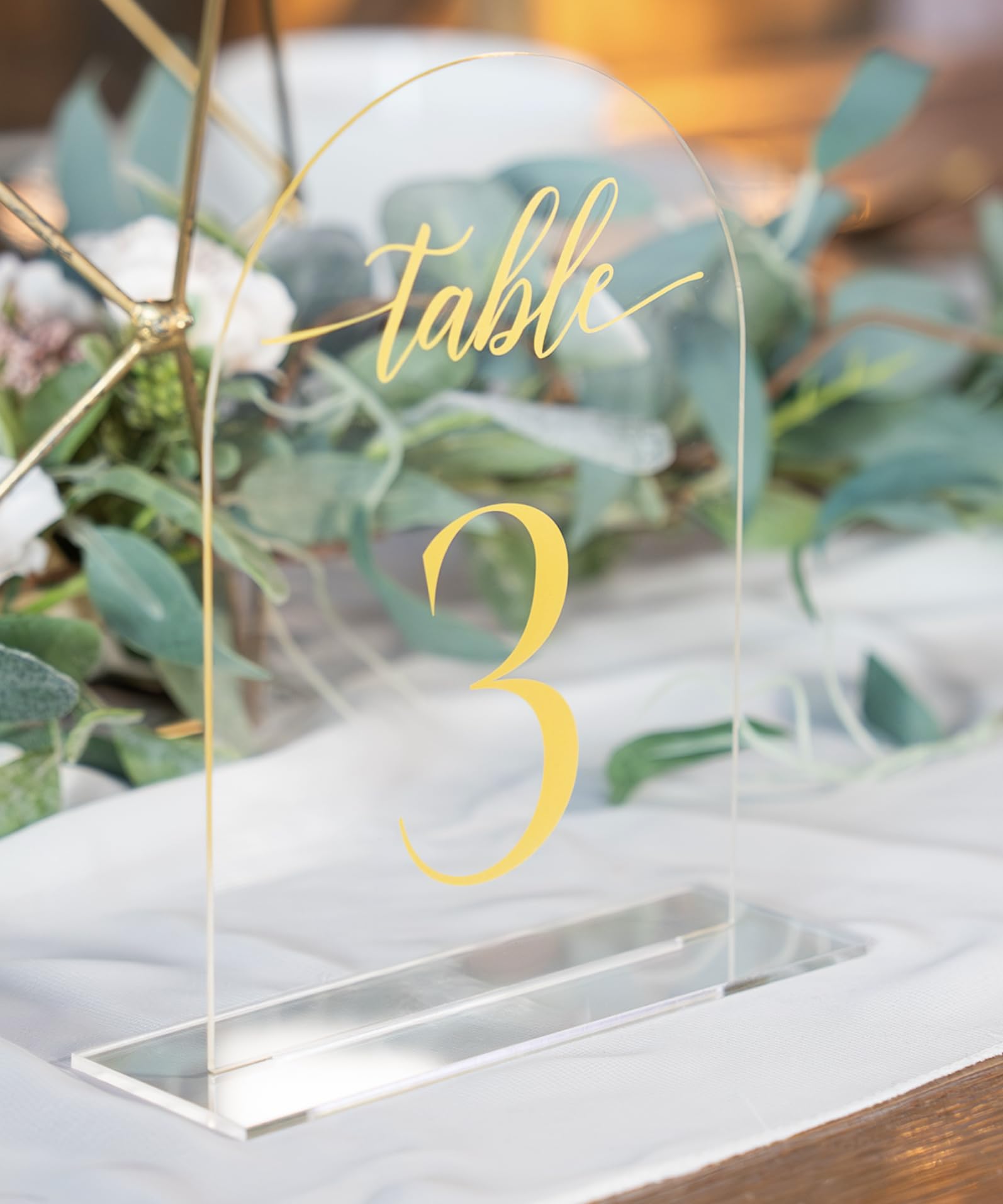 Amazon.com: Clear Arch Acrylic Table Numbers for Wedding Reception - 10 ...
