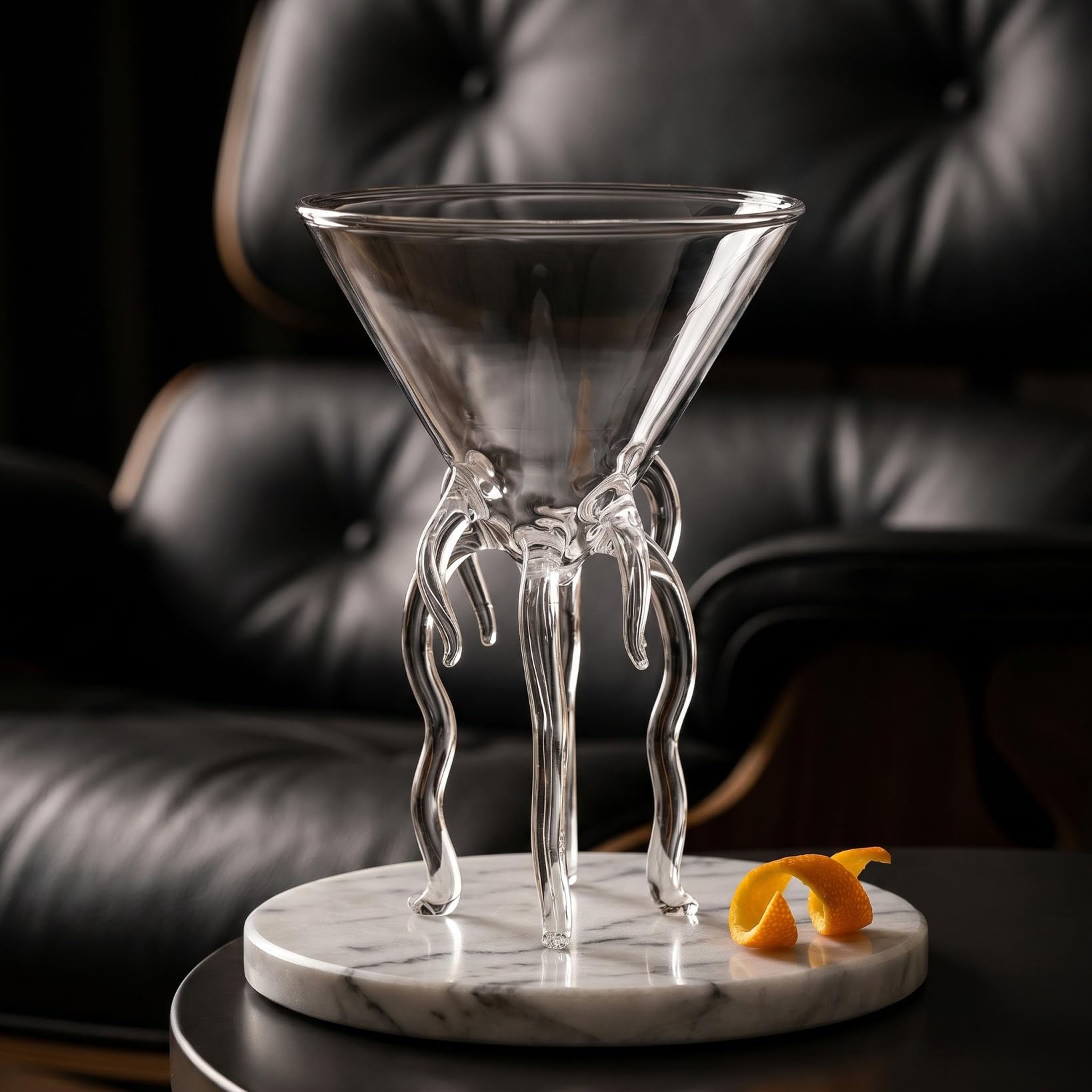 DOITOOL Vaso de cóctel de pulpo, copa de martini medusas, copas de vino, vasos de bebida, barra de copas, vaso de regalo para whisky, fiesta en casa, banquete, boda, transparente