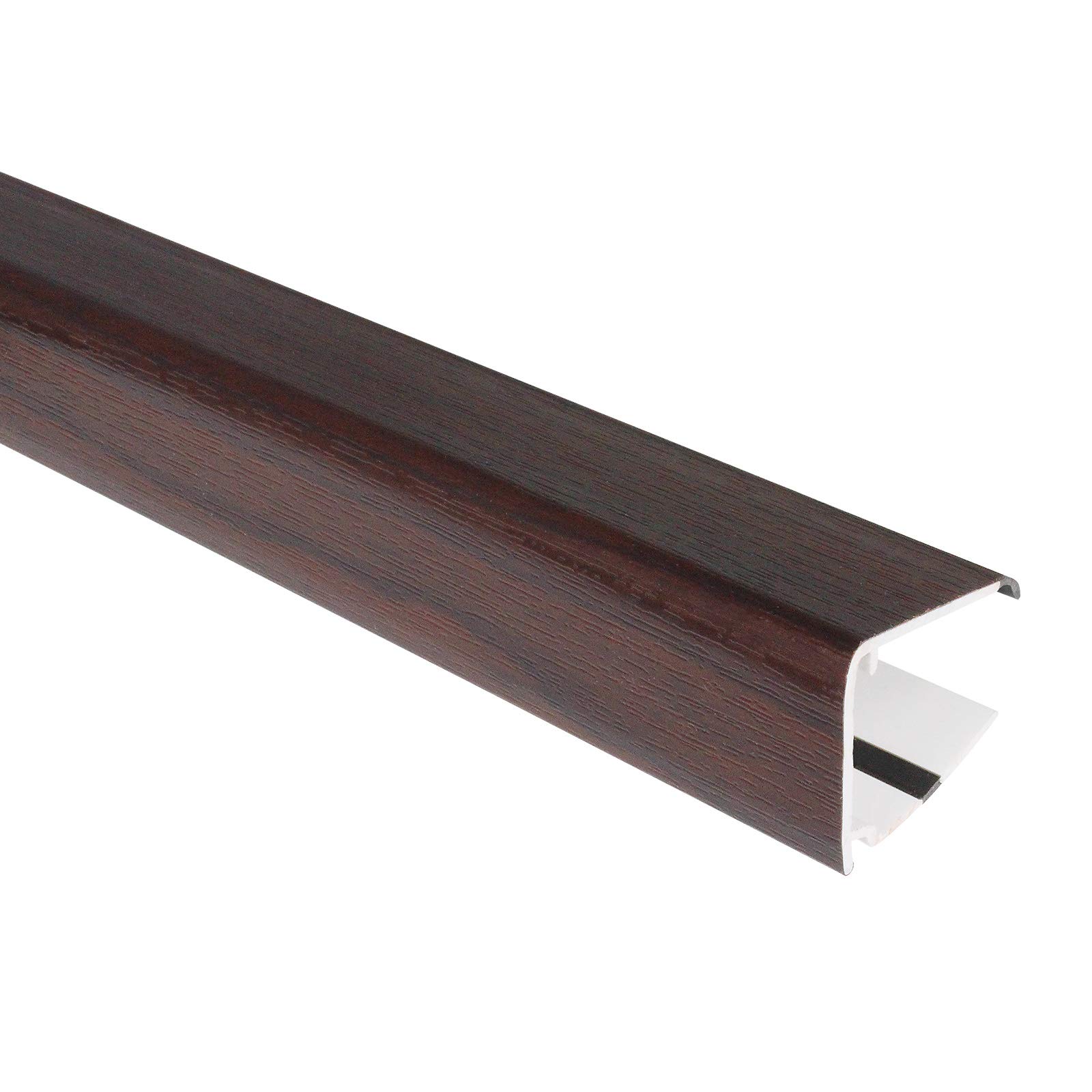 Ultraframe Rosewood (Foiled) Premium 25Mm X 2M End Closure U-Profile For 24/25Mm Roof Glass/Polycarbonate Sheets (Rosewood (Foiled))
