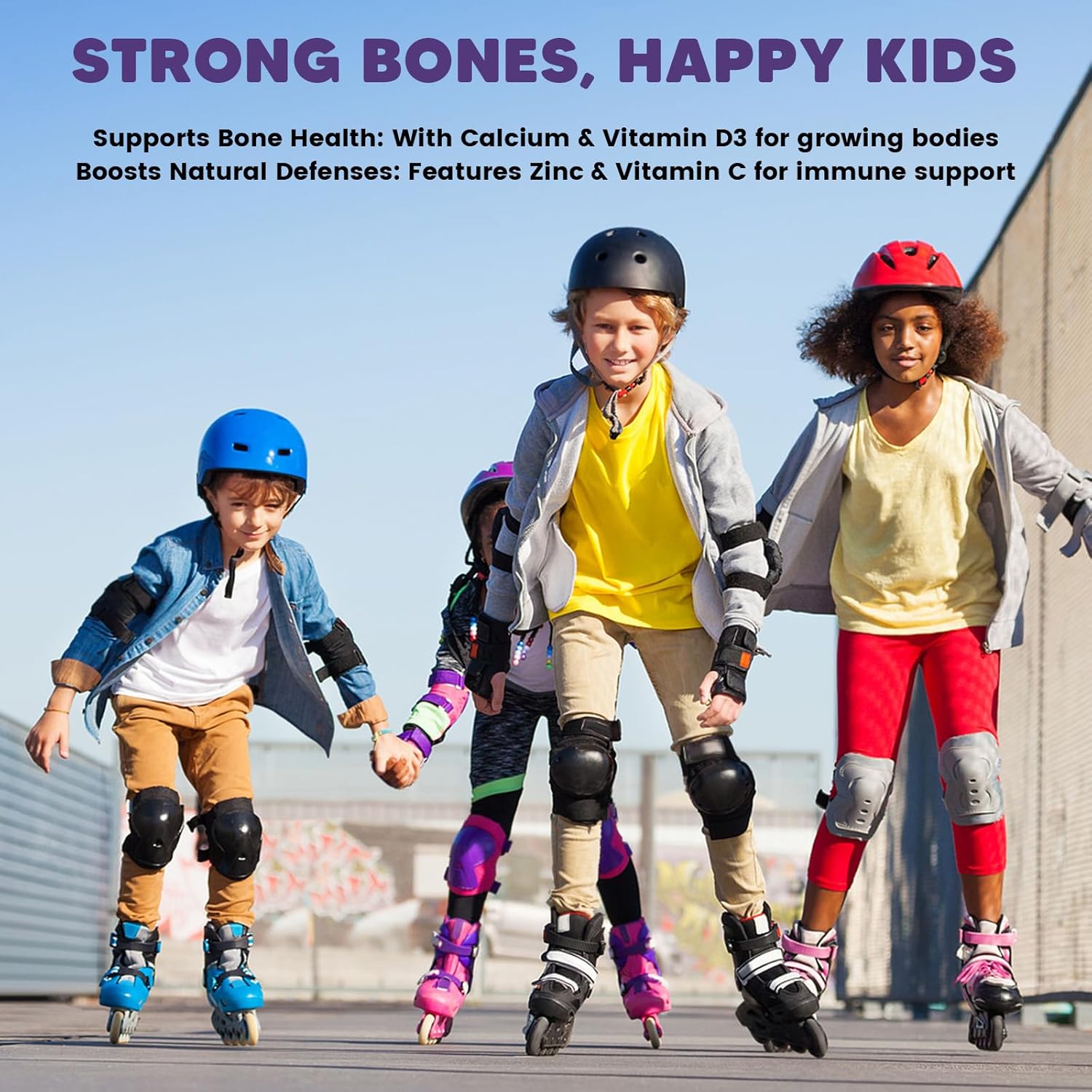 Kids Magnesium Gummies, Magnesium Glycinate Gummies 400mg/200mg with L-Theanine, Chamomile, Vitamin B6, D3 for Kids, Relaxation & Zzz Support, Nerve Bone - Sugar Free Mixed Berry Flavor 60ct - Image 5