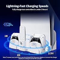 Vista 2 de NexiGo PS5 Accessories Wall Mount with DualSense Charging Station, Stable Metal Wall Hanging Stand with LED Charging Indicator for PlayStation 5