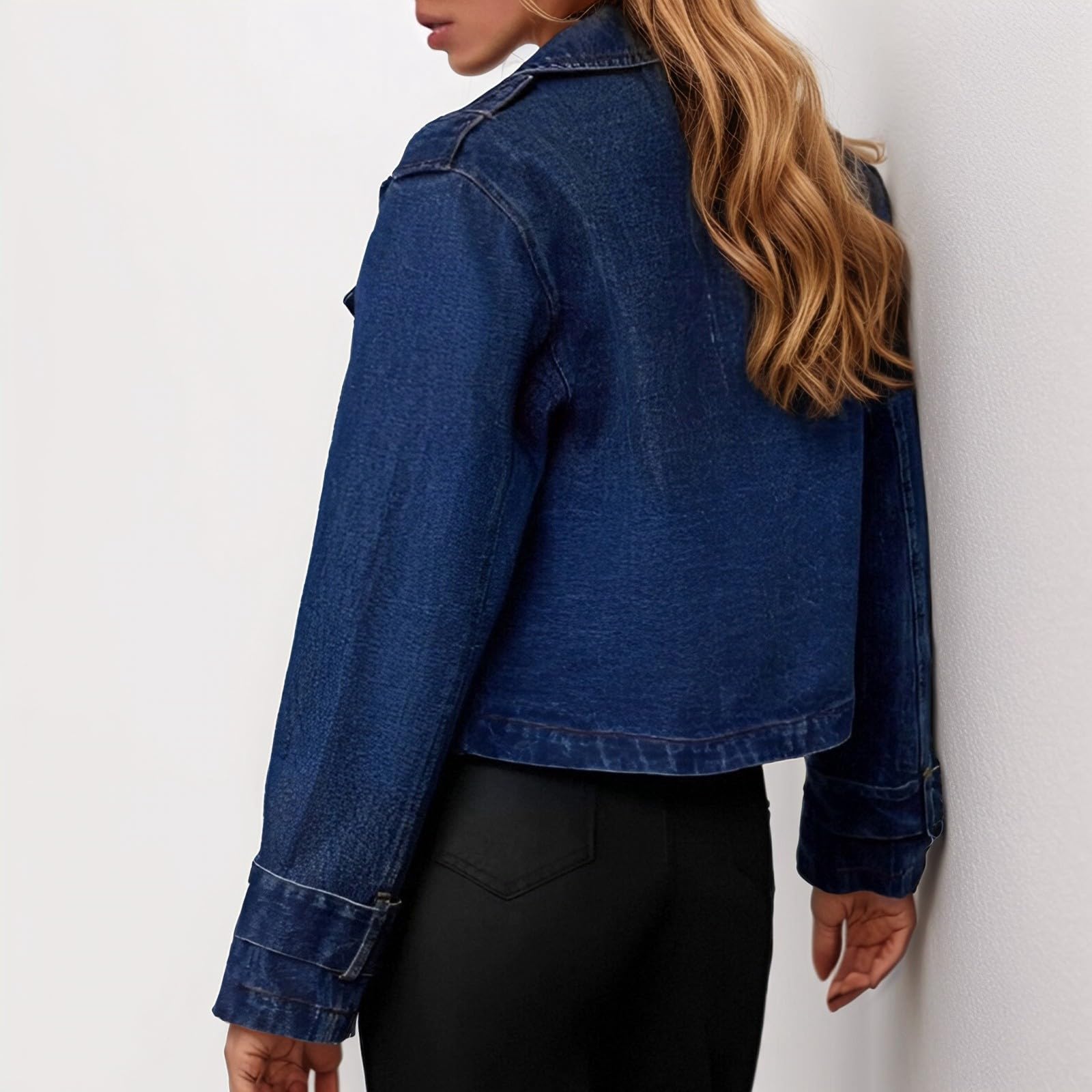 Jeans Jacken Für Damen Jeansjacke Shacket Vintage Übergangsjacke Leicht Alltag Bomberjacke Freizeitjacke Lange Ärmel Denimjacke Oversized Kurz Wascheffekt