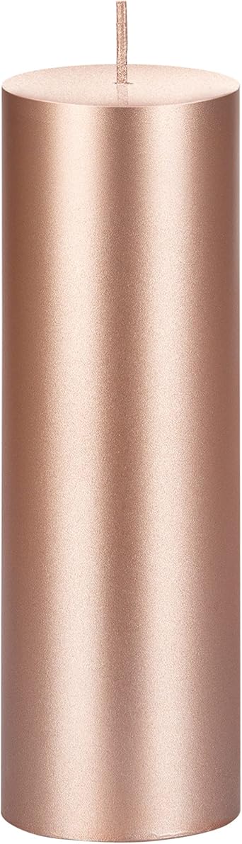 Mega Candles 1 pc Unscented Solid Rose Gold Pillar Candles, Hand Poured Premium Wax Candle 2 Inch x 6 Inch, Home Decor, Spas, Weddings, Occasions, Party, Centerpieces, Holidays, Vigils, Prayers