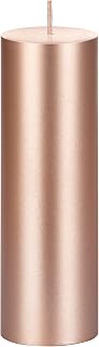 Mega Candles 1 pc Unscented Solid Rose Gold Pillar Candles, Hand Poured Premium Wax Candle 2 Inch x 6 Inch, Home Décor, Spas, Weddings, Occasions, Party, Centerpieces, Holidays, Vigils, Prayers