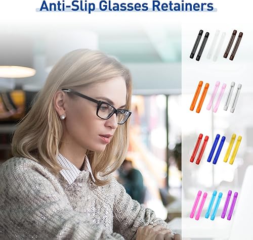 Miniatura 6 de Lentes de silicona suave con puntas de patillas para niños y adultos, retenedores elásticos antideslizantes para lentes de sol, lentes de lectura,