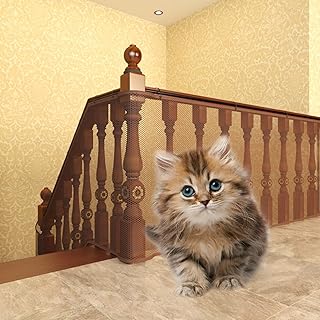 Balcony Netting for Baby Pet Stairway Net Balcony Netting for Dogs Cats Child Balcony Rail Net for Apartment Baby Balcony Patios Stairway Net (10ft*2.6ft)