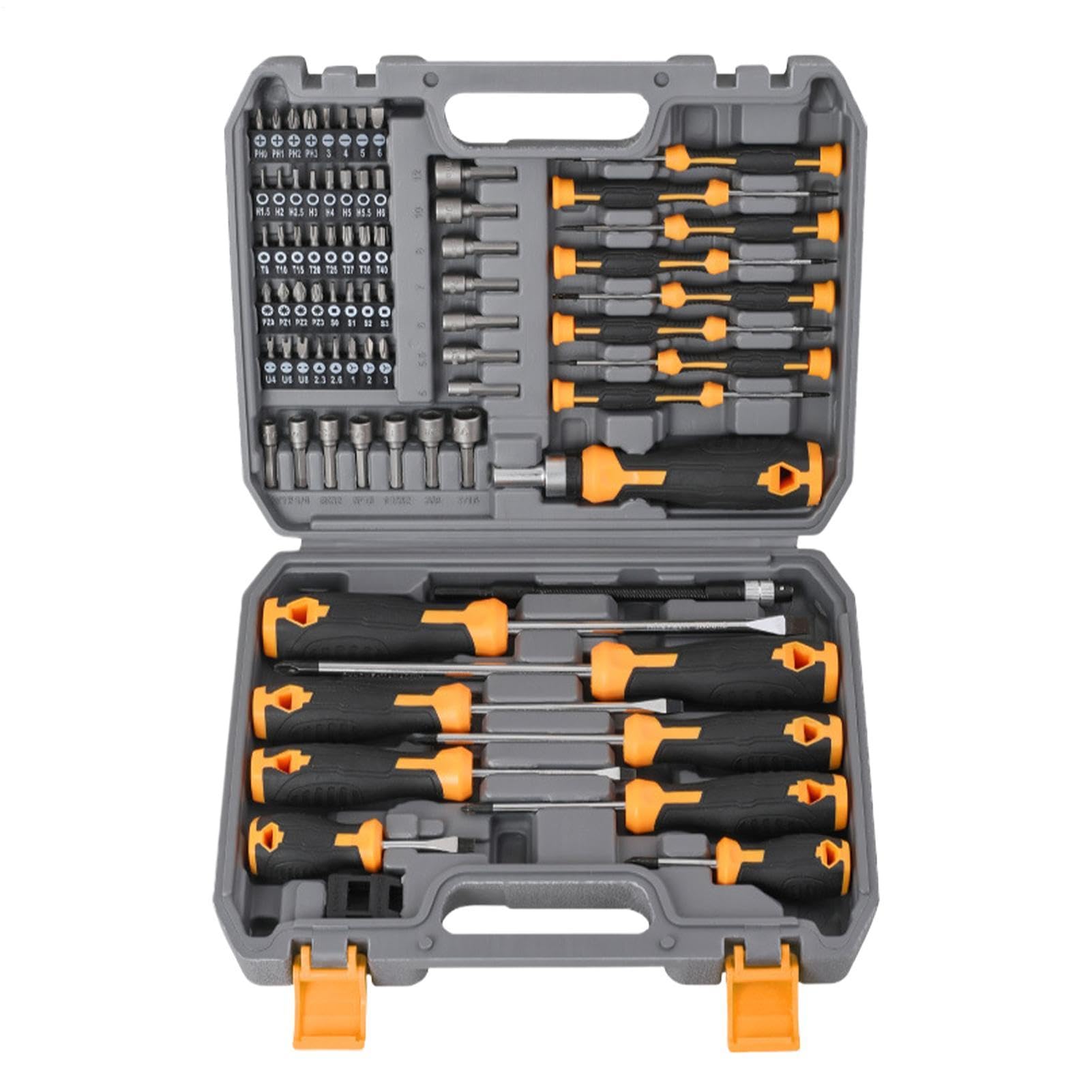 59-Piece Magnetic Screwdriver Set, CR V Precision Bits with Tool Case