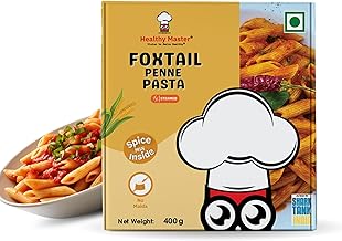 Healthy Master Millet Pasta 400g | Foxtail Penne | No Maida | High Protein & Fiber | Vegan & Gluten-Free | Made with Foxtail Millet & Whole Wheat | Healthy Pasta for Kids & Adults