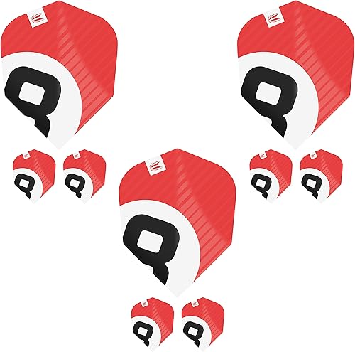 Target Darts Chicane Design - Juego de 3 vuelos de dardos Pro Ultra Red No.6, 9 pulgadas en total Target Darts Chicane Design - Juego de 3 vuelos de dardos Pro Ultra Red No.6, 9 pulgadas en total