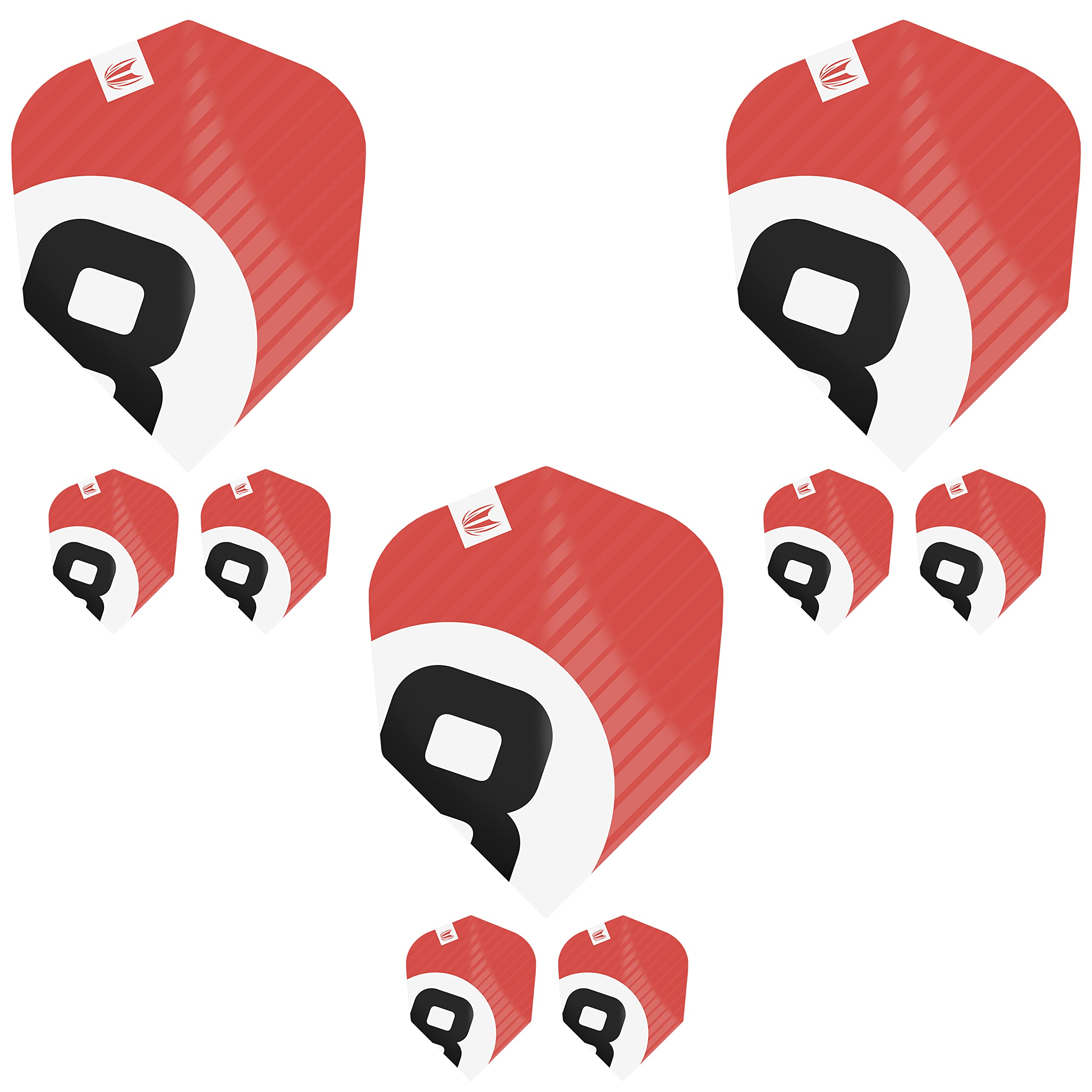 TARGET Darts Chicane Design 3 x Sets of Pro. Ultra Red No.6 Dart Flights - 9 in Total