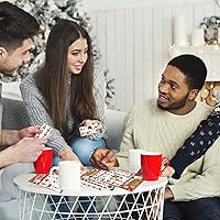 Vista 5 de Juego de bingo de Navidad para niños, niñas y adultos, 24 jugadores, tarjetas de bingo de Navidad, suministros de fiesta de Navidad, divertido juego