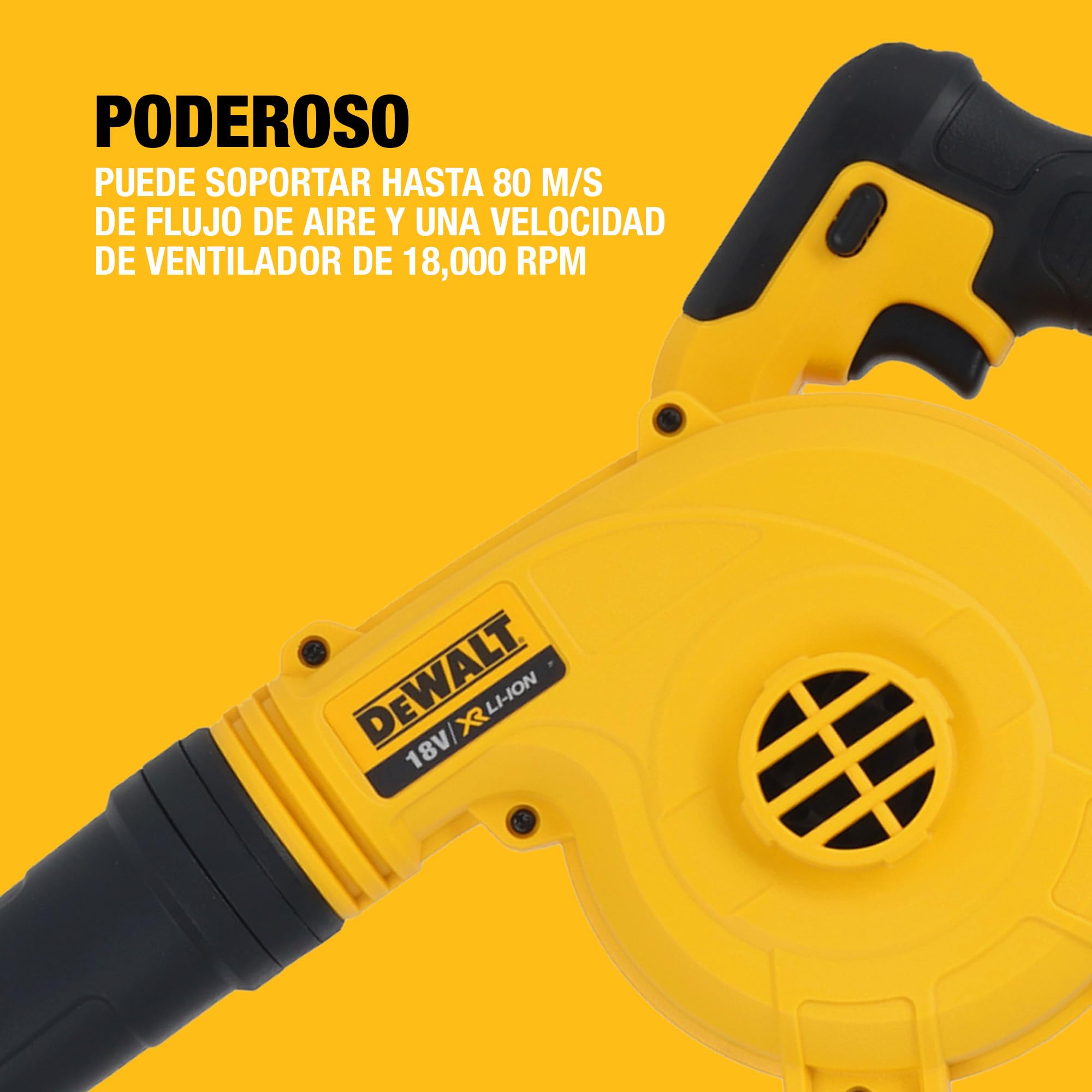 DEWALT Soplador Compacto 18V XR, Solo Herramienta, DCV100-XJ