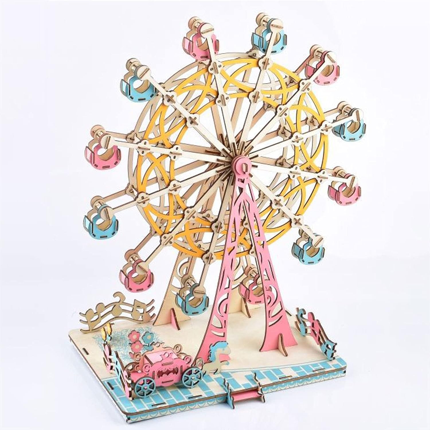Wooden Ferris Wheel 3D Wooden Puzzle Wooden Building Kit for Birthday Present