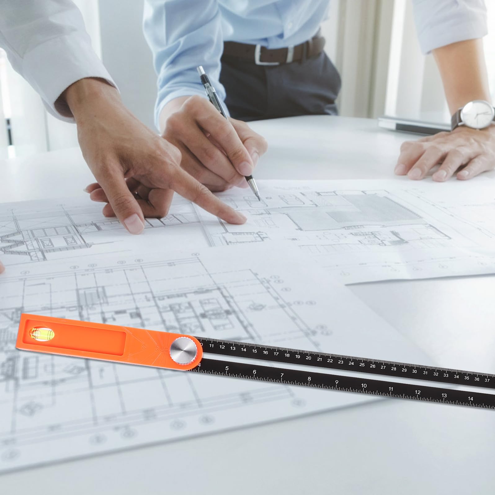 SHINEOFI 2 Pezzi Righello Angolare Strumento Misurazione per Falegnami e Professionisti Ruler per Precisi per Lavori da Te e Progetti Ingegneria