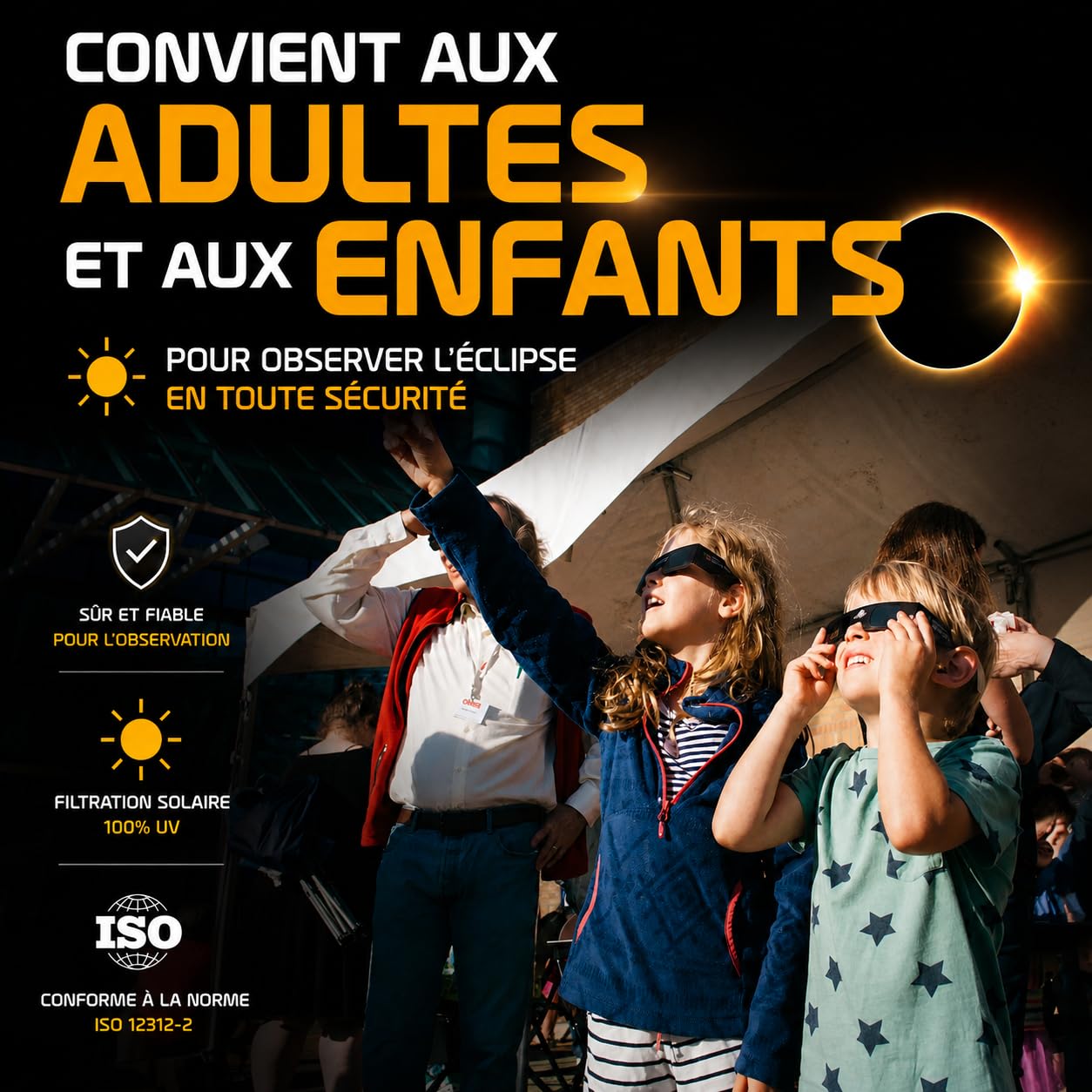 Paddi Gafas Eclipse Solar - [Pack de 1/2/3/6] - Estándar Europeo - Cartón Durable FSC