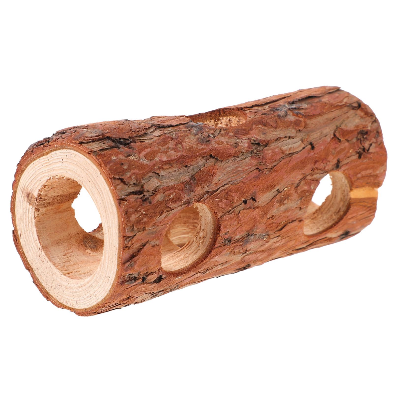 Nascondiglio per Criceti in Legno, Grotta e Tunnel Artigianale Marrone | Area per Gioco e Riposo, Rifugio e Riparo, per Porcellini D'india e Scoiattoli