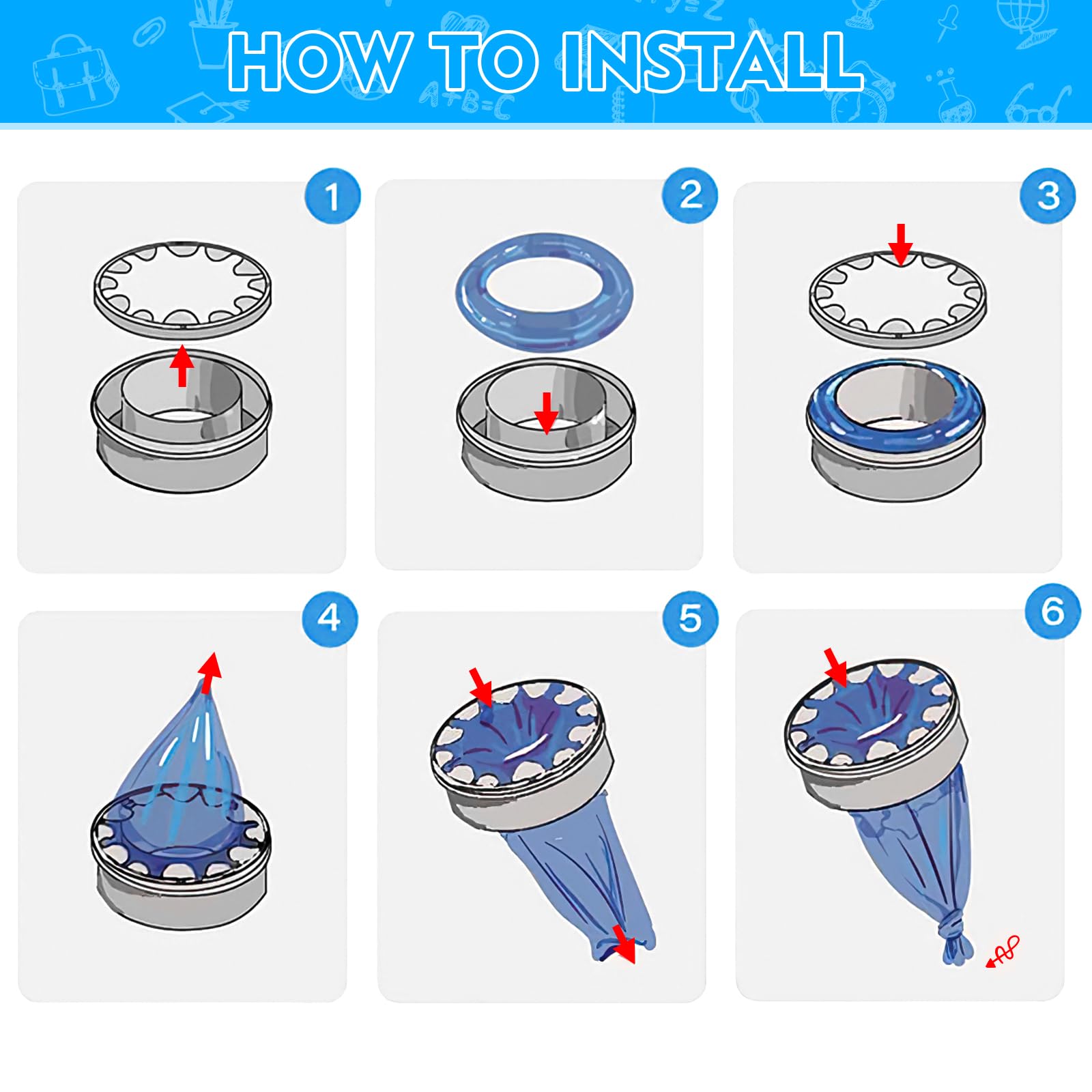 Ricariche Mangiapannolini - 10 Pezzi Compatibili Con Tutti I Bidoni | Sacchetti 4,5M Blu Antiodore - Foto 6
