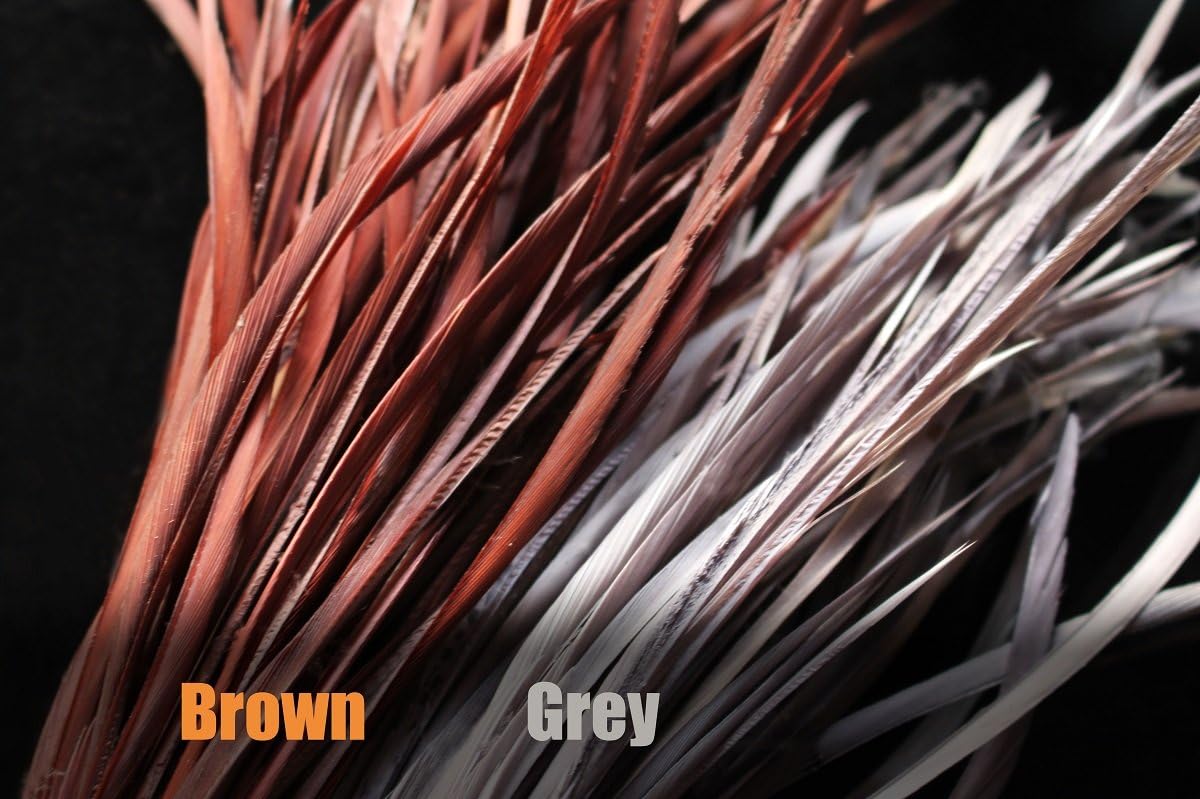 Tigofly 60pcs 15 Colors Goose Biots Spiky Fiber Feather Fly Tying Materials