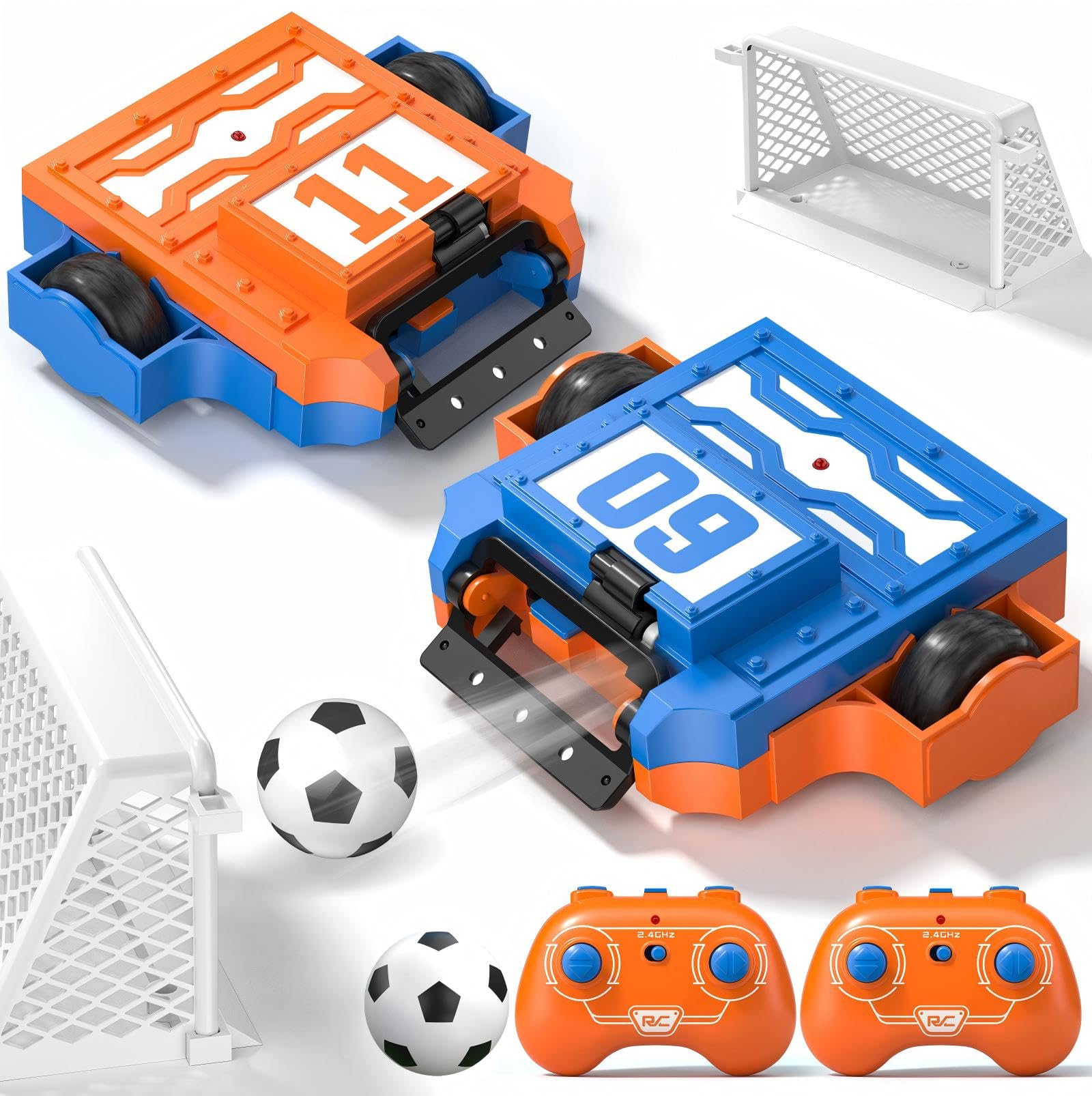Photo 1 of ACIKETO Remote Control Battle Robots Soccer Robot Game Set for Kids, 2-Player RC Football Robots Table Game with 2 Balls & 2 Goals, Fighting Robot STEM Toy Birthday Gift for Boys and Girls Age 5 & Up