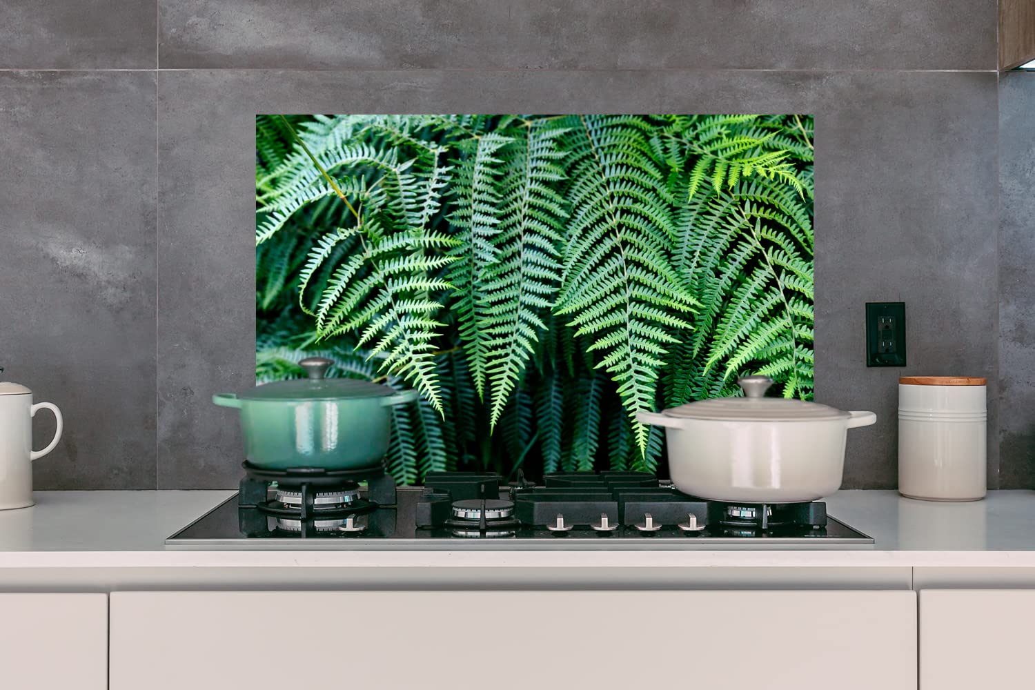 MuchoWow Credence Ligne - Design - Géométrie - Motif Fond De Hotte 80x55 Cm Credence Aluminium Plaque INOX De Cuisine