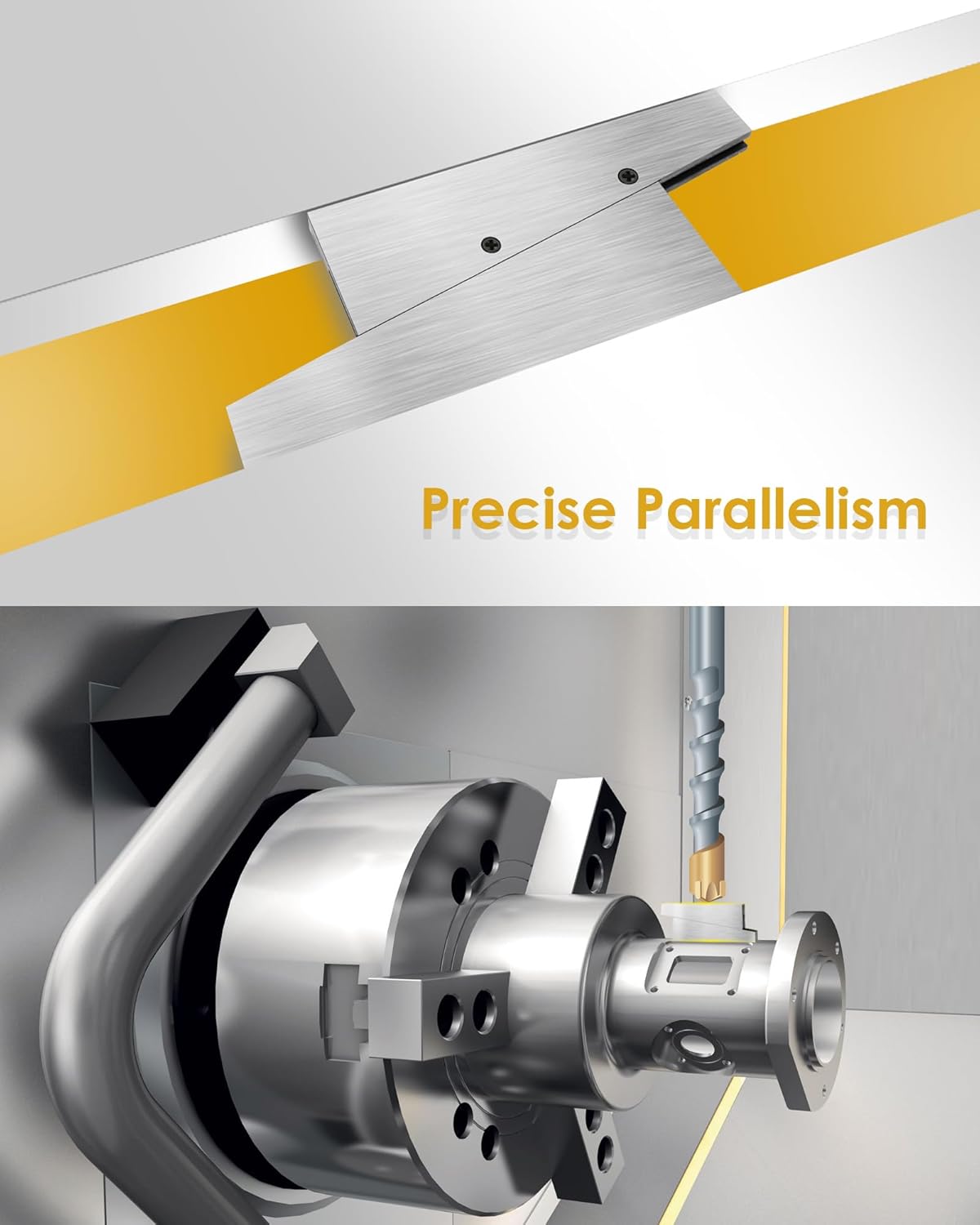 3/8" - 2-1/4" Adjustable Precision Parallel Set, 6 Pair Carbon Steel Parallel Block Set Measurement for Layout Gaging Inspection Work Set Up