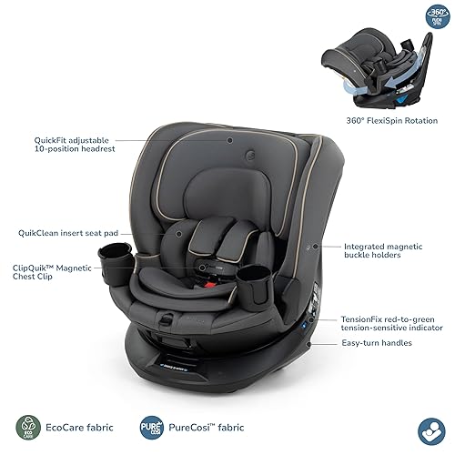 Miniatura 15 de Maxi-COSI Andi 360 - Asiento convertible para bebé todo en uno giratorio, orientado hacia atrás, refuerzo para niños pequeños, fácil rotación,