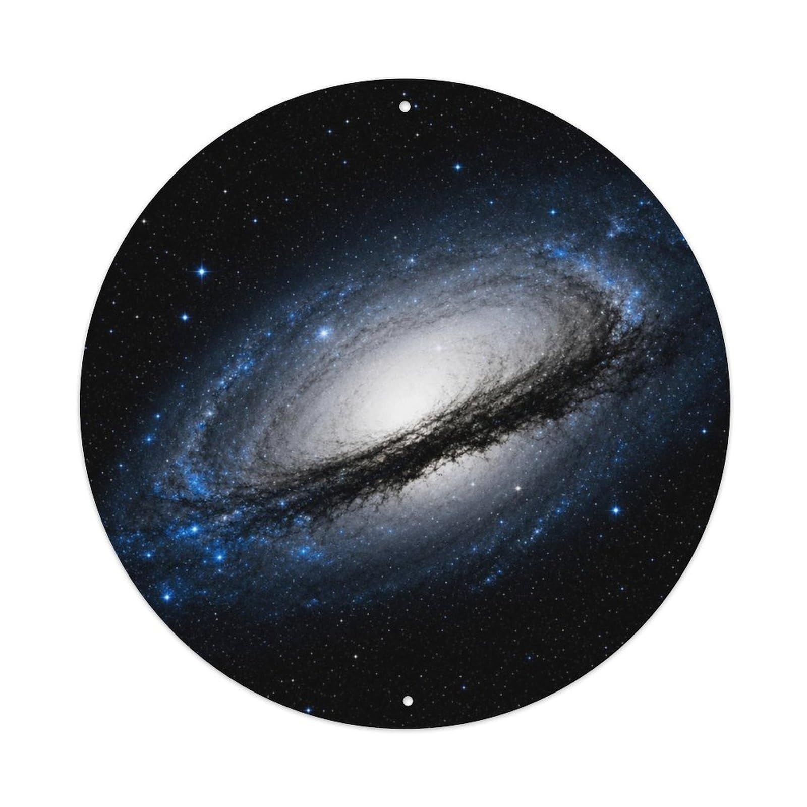 Okngb Style Celestial Black Eye Galaxy Stellar Atlas Deep Sky Space Metal Tin Sign Plaque Wall Decor For Cafe, Man Cave, Club Bar, Office, Home Garden Round Metal Poster 8X8inch