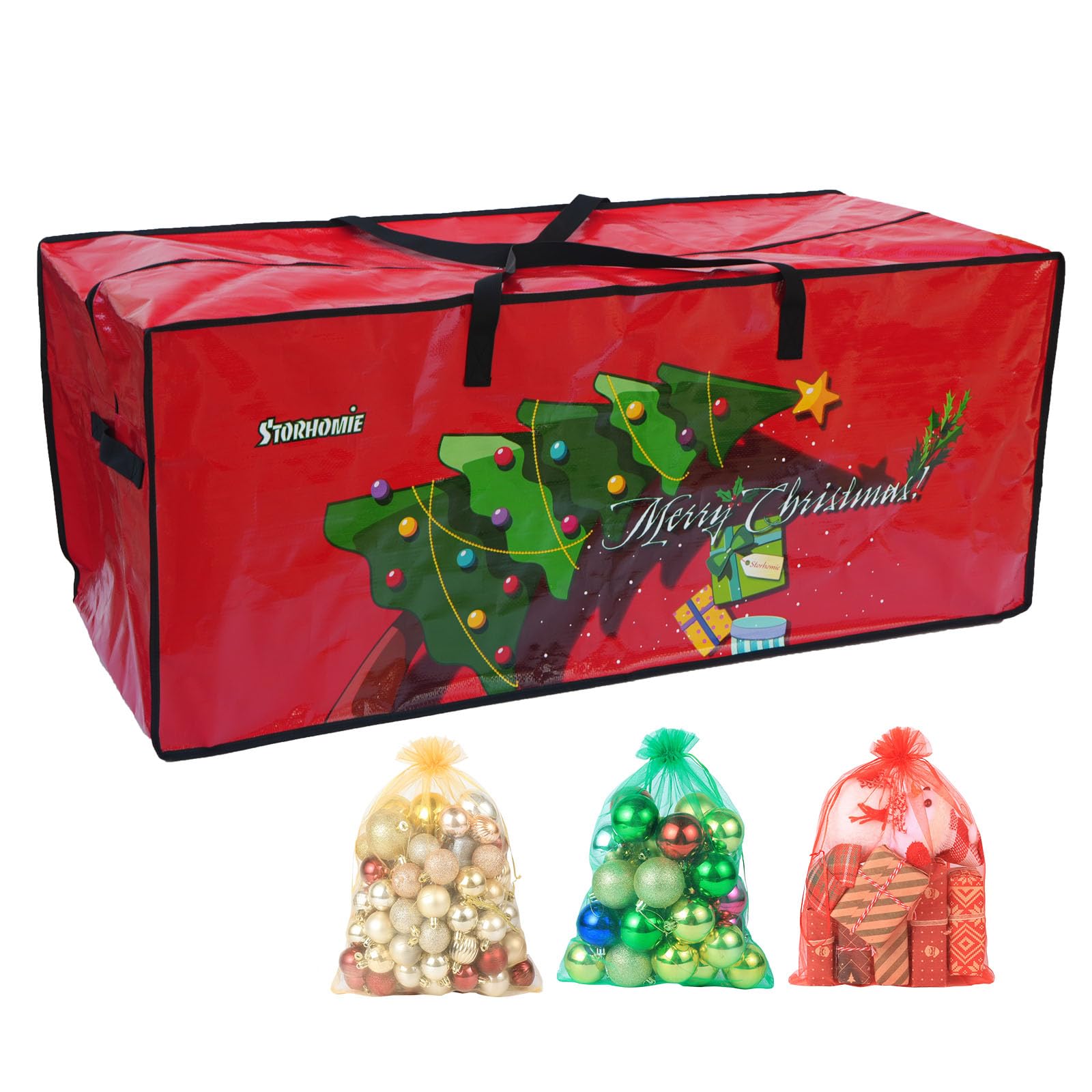 Christmas Tree Storage Bag 7.5FT, Christmas Tree Bag,Double Thickened Heavy Duty Woven Fabric,Christmas Tree Storage for Disassembling Artificial tree 122 X 50 X 50cm