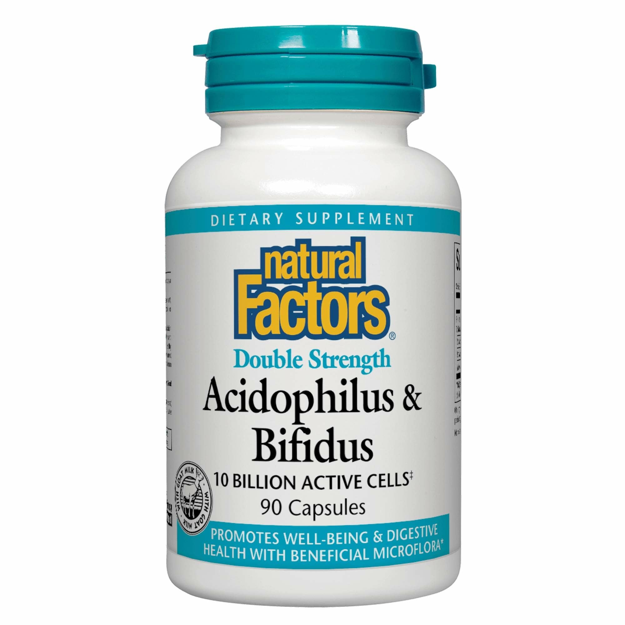 Acidophilus & Bifidus Double Strength, Probiotic and Prebiotic Formula, 90 Capsules