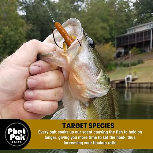 Miniatura 3 de Phat Pak Baits - Beasty Bug Jr Ned Rig Craw Finesse Bass Señuelo de pesca de plástico suave 20ct 2.8"