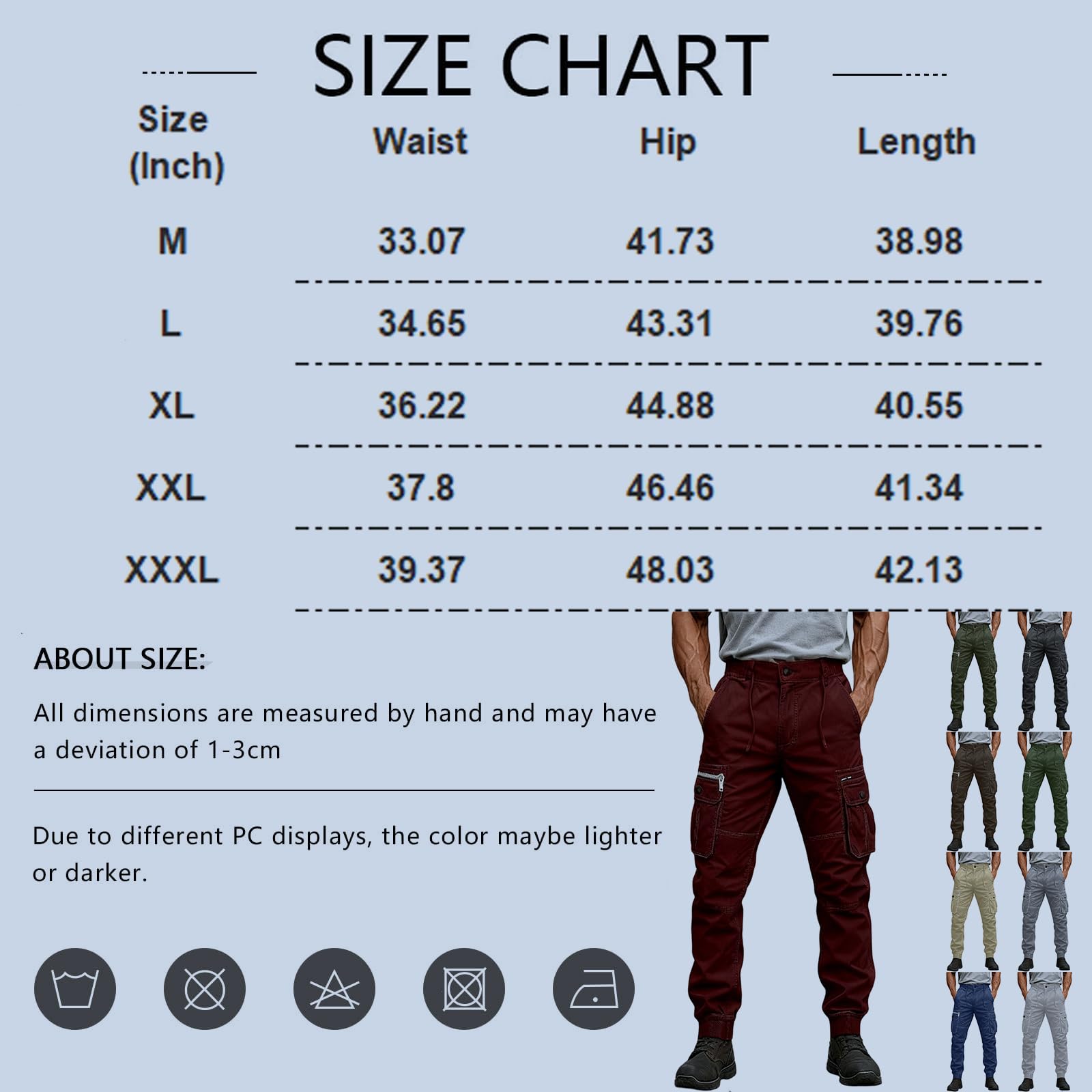 Pantaloni Tuta Uomo, Pantaloni Cargo Lunghi da Uomo A Tinta Unita con Multitasche Elasticizzati Pantalone da Allenamento Tattici Leggeri E Comodi Pantalone da Combattimento vestibilità Regolare