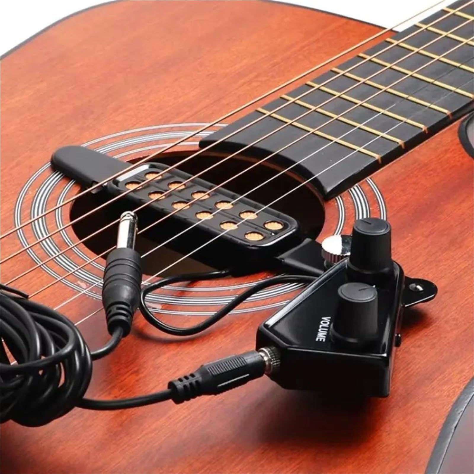 Pickup per chitarra acustica con volume regolabile a 12 fori con trasduttore di tono Pickup Chitarra Acustica(Plug Type)