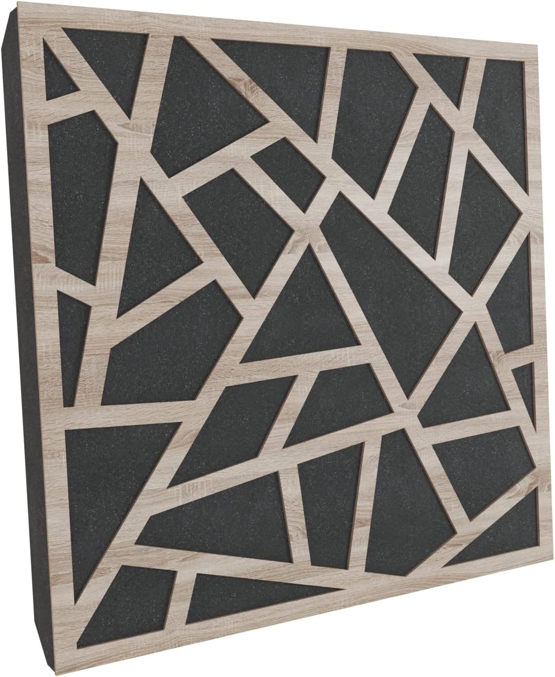 4-Pack — Sound Absorption-Diffuse Acoustic Panel | 50x50x5cm | Absorption - Diffusion - Reflection - Soundproofing | Wood Perforated laminated: (x4 SKYROSS, Sonoma)