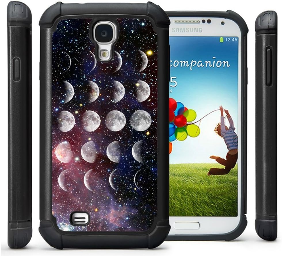 CorpCase Samsung Galaxy S4 Case - Moon Phases Lunar Hipster Galaxy/ Hybrid Unique Case With Great Protection