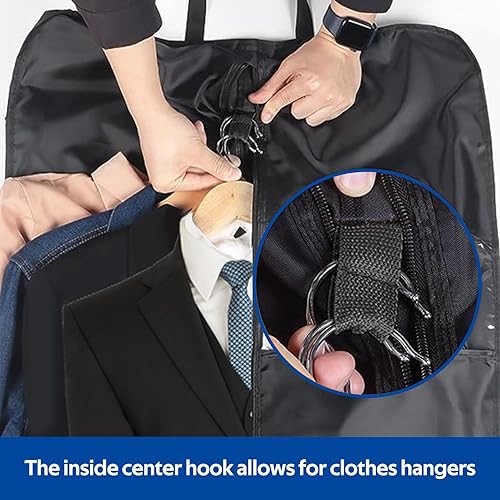 Miniatura 3 de ANBOO Bolsas de ropa de 50 pulgadas de largo para viajes, bolsas de ropa grandes para hombres y mujeres, con correa para el hombro, bolsa de traje