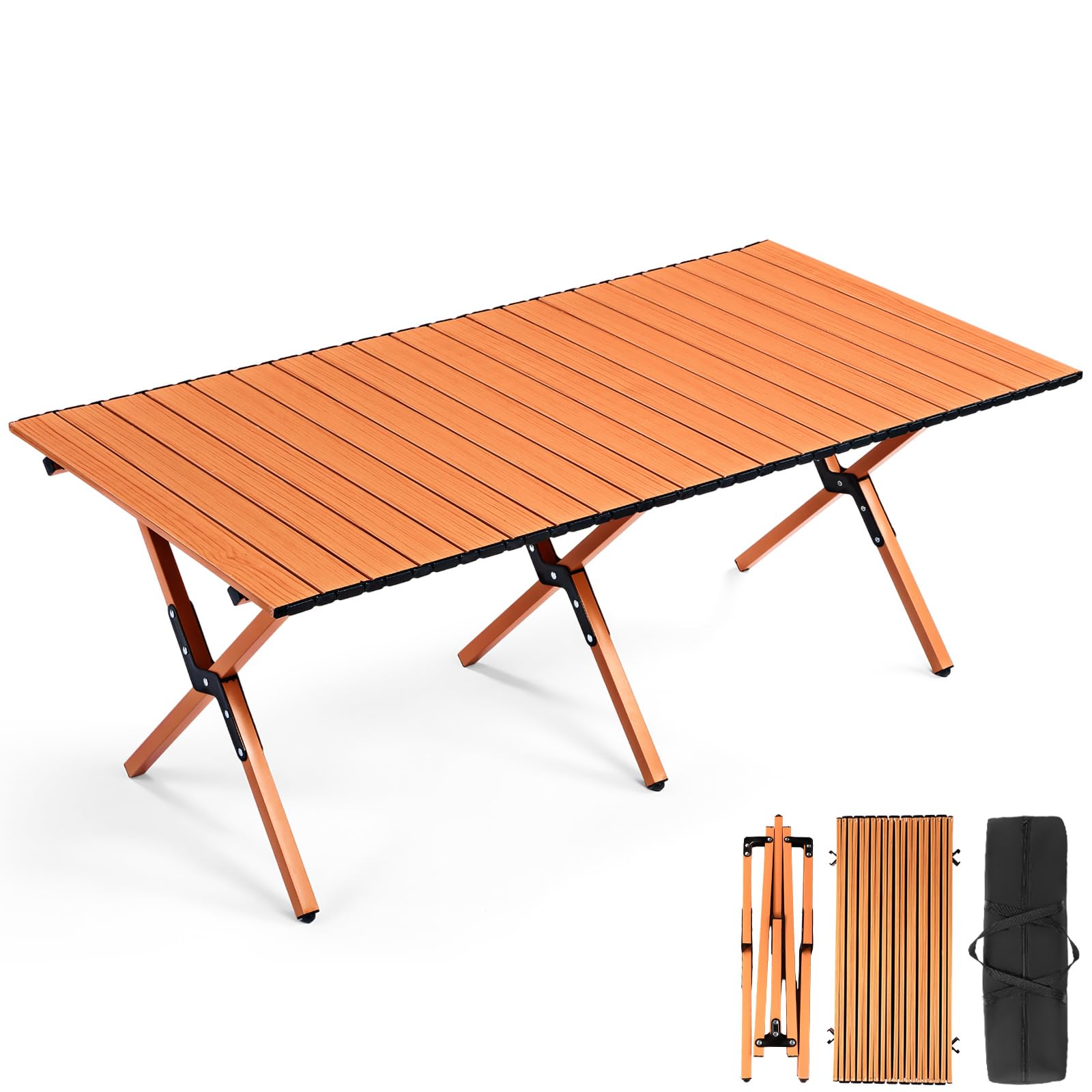 Amazon.com : Suzile 2 Pack 4FT Folding Camping Table, Roll Up