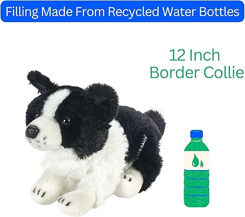 Miniatura 7 de The Petting Zoo Border Collie - Peluche de perro de peluche, regalos para niños, juguete de peluche de perro de 12 pulgadas