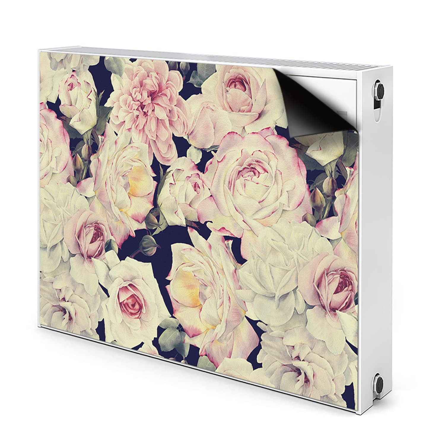 Couverture magnétique pour radiateur Decormat 110x60cm rouge et blanc