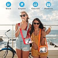 Vista 7 de KETIEE Bolso cruzado transparente, aprobado para estadios, para conciertos, eventos deportivos, festivales
