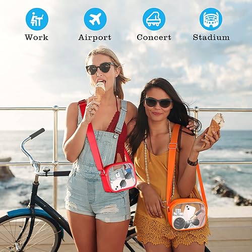 Miniatura 7 de KETIEE Bolso cruzado transparente, aprobado para estadios, para conciertos, eventos deportivos, festivales