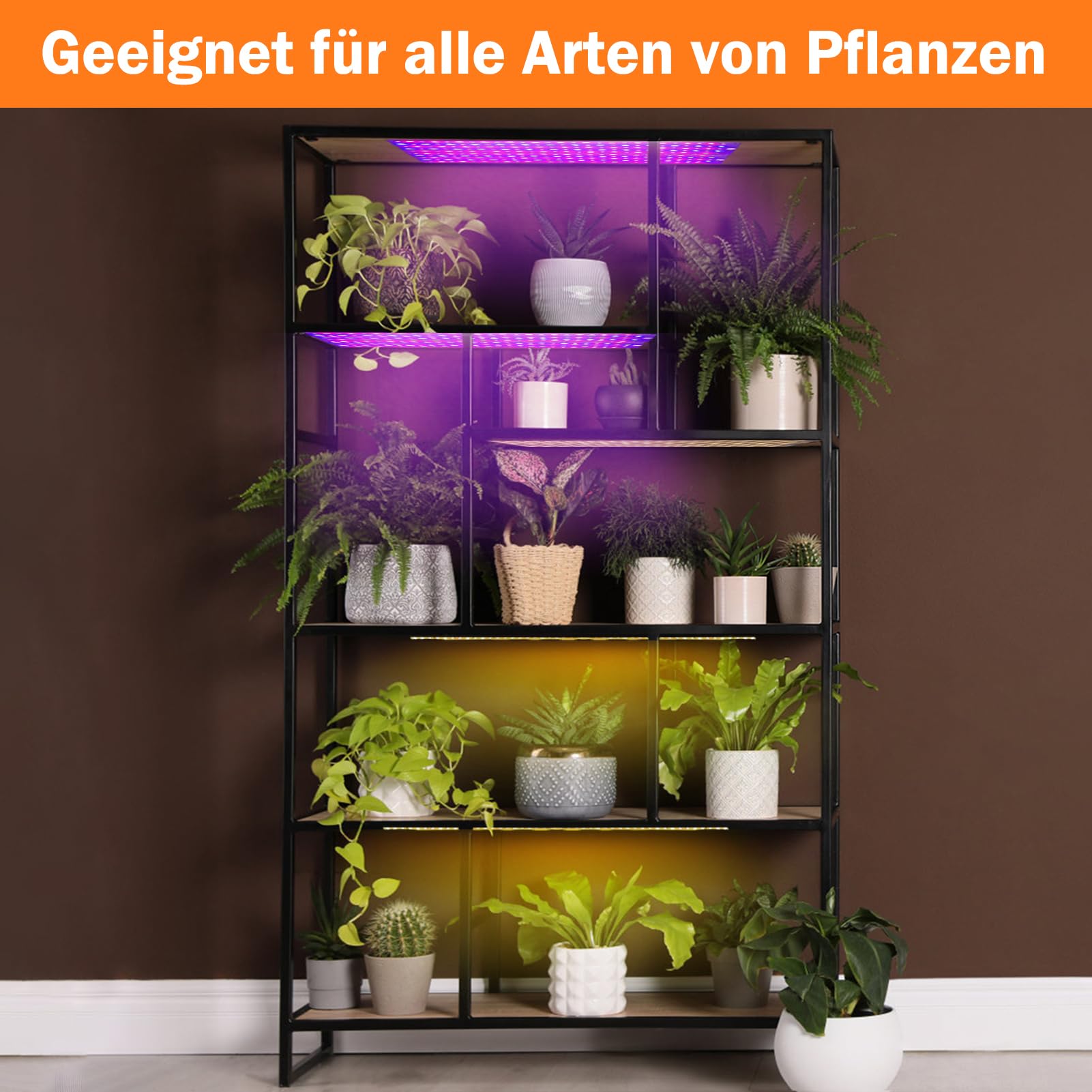 540 LEDs Pflanzenlampe, LED Vollspektrum Pflanzenlicht Wachsen licht mit 3/9/12H Zeitschaltuhr 10 Arten von Helligkeit für Zimmerpflanzen (4 Stück)