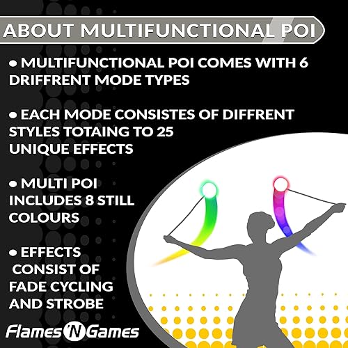 Miniatura 3 de Flames N Games LED Glow Poi  bolsa de viaje multifuncional