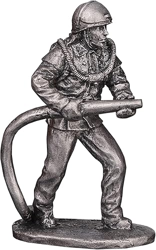 Ronin Miniatures - Bombero de la URSS con manguera, juguete de colección de metal de estaño  escala 132  Figuras coleccionables para el hogar